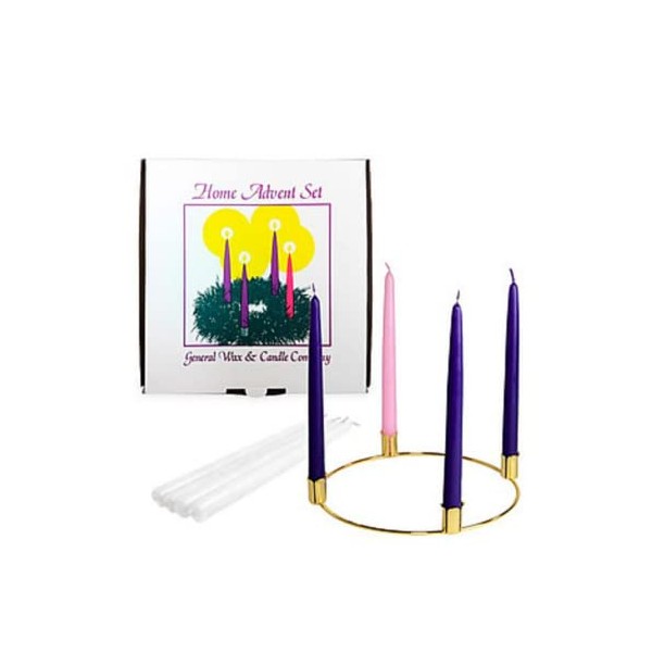 General Wax and Candle Co. Advent Home, Purple & Pink,