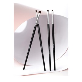 Mini Smudge Brush for Eyeliner,Eyeshadow Brushes,Eyeliner Brush for Powder Gel Cream Liquid Concealer, Eye liner Blending, Natural Bristles Pony Hair Eye Makeup Brush Sets