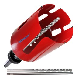 WOWSUPM 5” Deep Carbide Tipped Hole Saw for Thick Wall Roof 6.6” Cutting Depth for Multiple Purpose Hardy Plank Wood MDF Soft Wall Tile