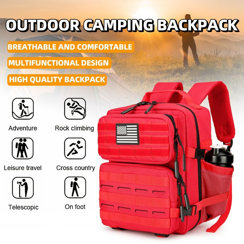 HongXingHai 9L Tactical Assault Backpack Gym Backpack Hiking Travel Backpack