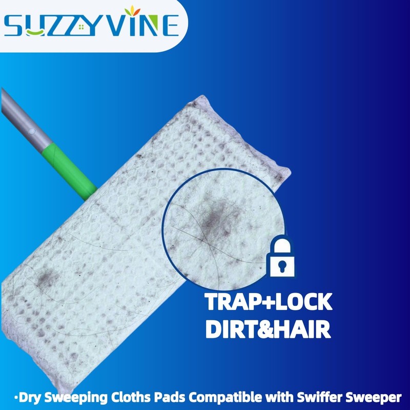 SUZZYVINE Dust Magnet Flash Dry Floor Wipes Flash Dry Mop