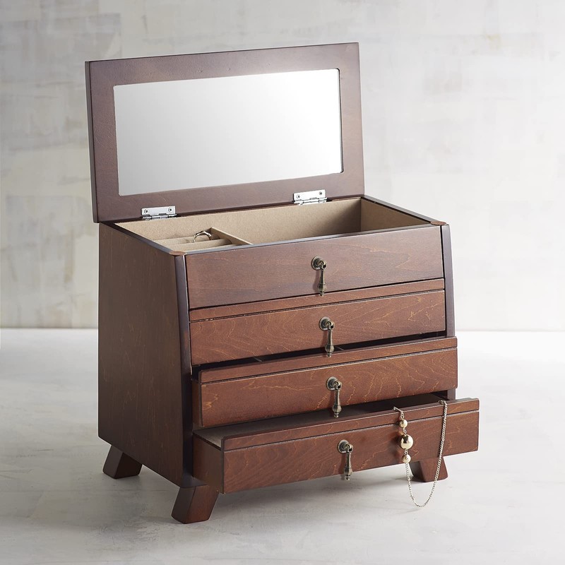 Waziaqoc 6PCS Antique Tear Drop Pulls, Single Hole Vintage Bronze