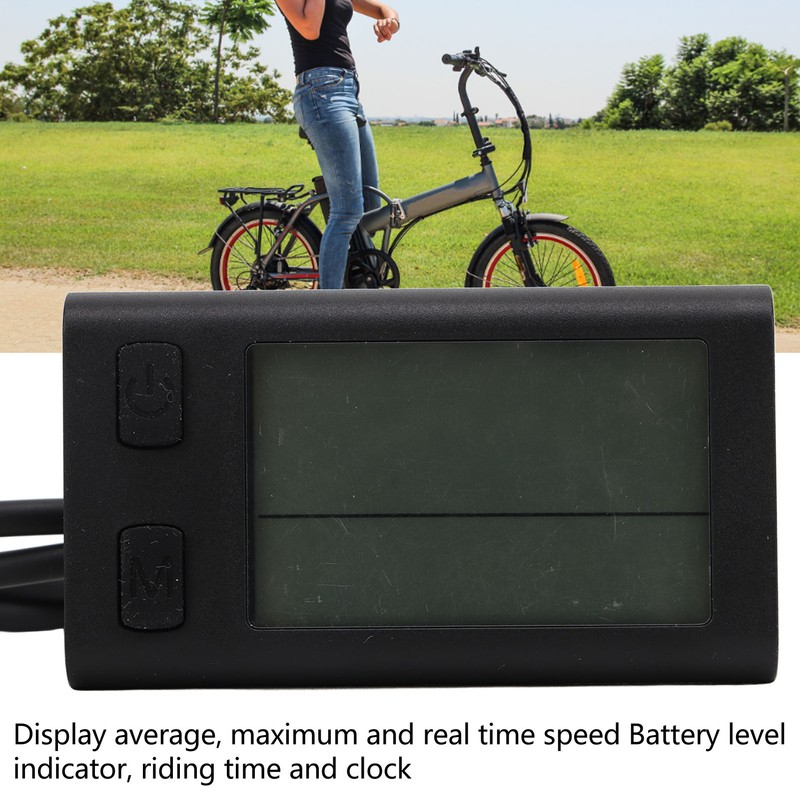 Electric Bike LCD Display Meter Cycling Speedometer Odometer Bike Computer