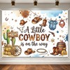 Cowboy Baby Shower Backdrop 7x5ft, A Little Cowboy is on