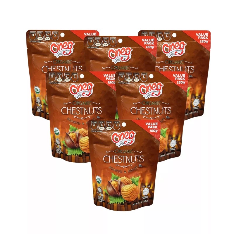 Oneg Roasted and Peeled Chestnuts Organic Chestnut Gluten Free Vegan