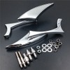 XKH- Motorcycle Chrome Spear Blade Mini Mirrors Compatible with Sportster