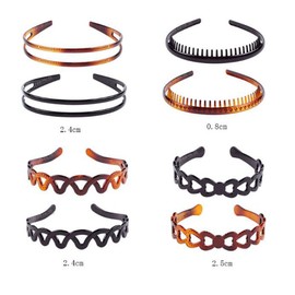 Plastic Tooth Hair Comb Headband Hard Headbands Ribbon Hairband Women Men Girls Hair Accessory (style01)