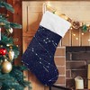 Christmas Stockings, 18 inches Burlap with Plush Faux Fur Cuff
