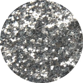 Eulenspiegel 907412 - Organic Glitter Silver, Coarse, 6 g, Biodegradable, Glitter for Face and Body