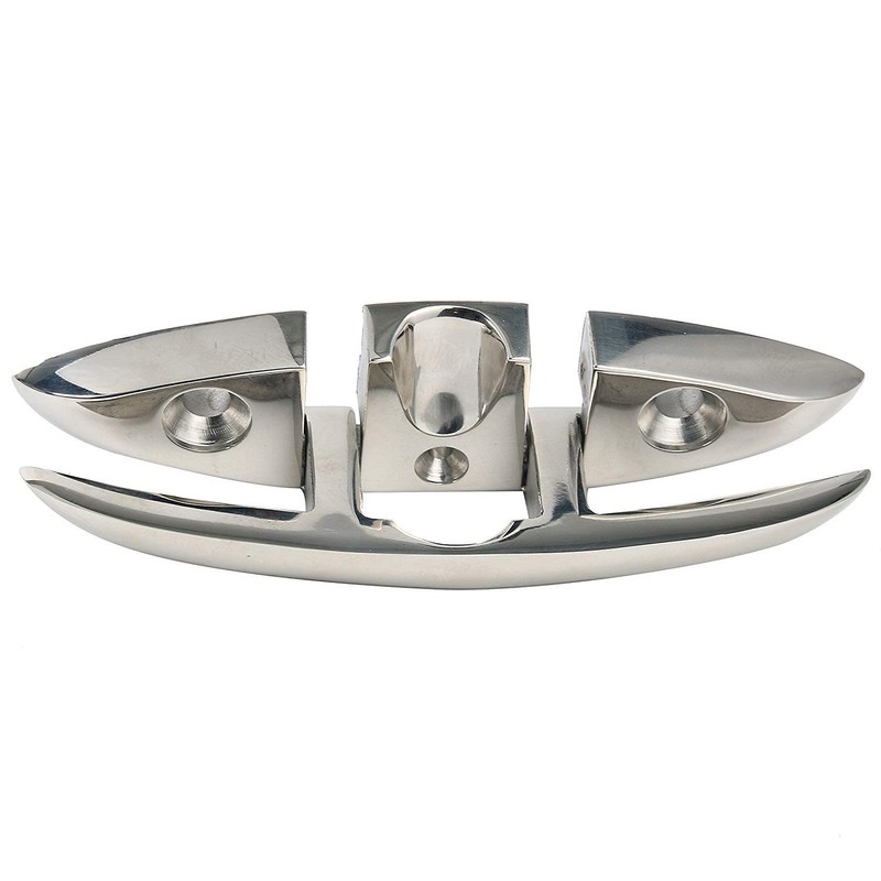 Amarine Made 4 Pack of 6 Stainless Folding Cleat, Flip-up
