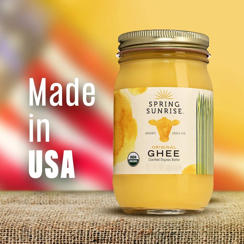 Spring Sunrise Organic Grass Fed Ghee Butter - USDA Certified