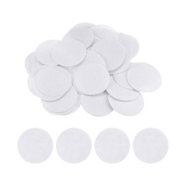 HARFINGTON 100pcs Round Felt Circles, 50mm 2" Pre Cut Felt Craft Pads Non-Woven Mini Felt Fabric Circles for DIY Sewing Handcraft Cut Projects Craft Finishing, White