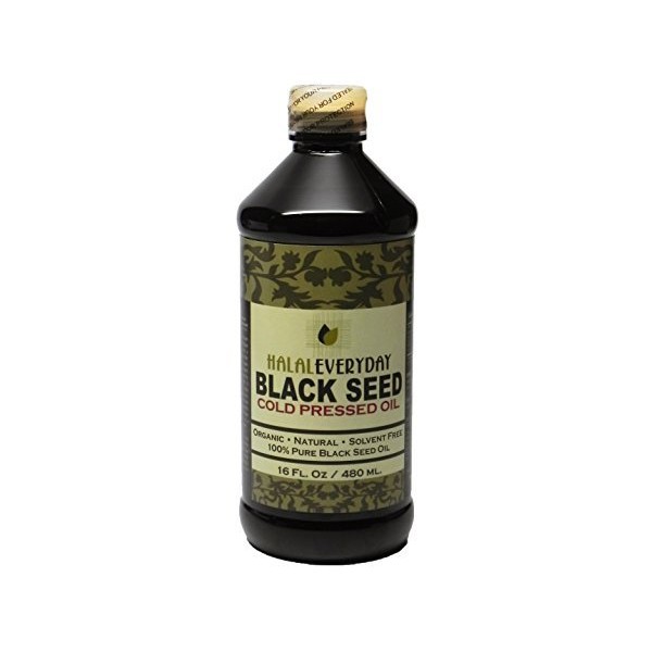 Pure Black Seed Oil - 16oz - 100% Pure and Cold Pressed Black Seed - NON-GMO and Vegan - Nigella Sativa -100% Hexane Free - Halal Certified - Special Food Grade Plastic Bottle
