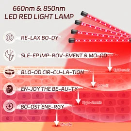 Shyineyou Red Light Therapy for Body, 80LEDs 660nm ＆ 850nm Infrared Therapy with Stand (15"-60"), Red Light Therapy for Face, Body, Pain at Home