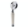 Taps2Traps® Victorian Style Traditional Shower Handset White & Chrome Bathroom