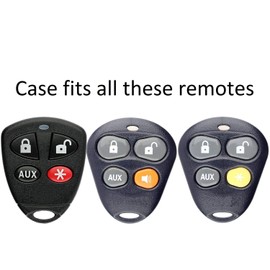 KeylessOption Keyless Entry Remote Control Starter Car Key Fob Case Shell Outer Cover Button Pads For Viper Automate Alarms (Pack of 2) …