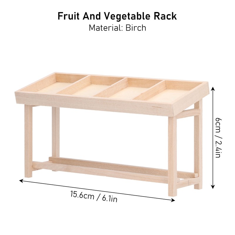 Doll House Shelf Display Racks 1:12 Miniature Wooden Stand Shelf