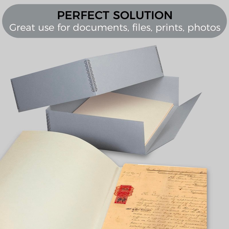 Lineco, Archival Storage Box, Museum Preservation Organizer with Drop Front