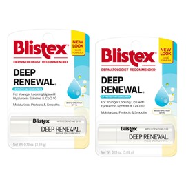 Blistex Deep Renewal Lip Protector Solar Balm, 0.13 onzas (0.13 oz) (paquete económico de 2)