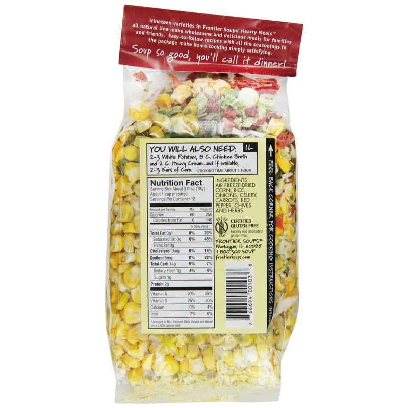 Frontier Soups Hearty Meals Illinois Prairie Corn Chowder Mix, 7