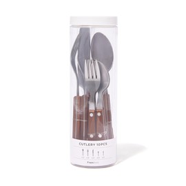 Francfranc 10-Piece Flatware Set, Clear
