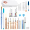 MSDADA 36 Pieces Embroidery Starter Kit Punch Needle Kit Adjustable