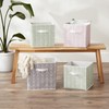DII Non Woven Storage Collection Polyester Herringbone Bin, Small Set