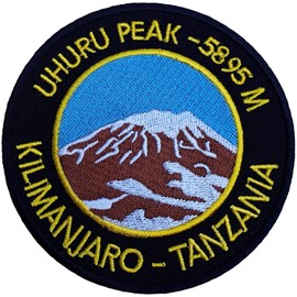 Kilimanjaro Iron On Patch/3.5" Embroidered Uhuru Peak Tanzania Trekking Badge