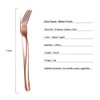 Copper Dinner Forks 6 Piece, Stainless Steel 8'' Forks Silverware