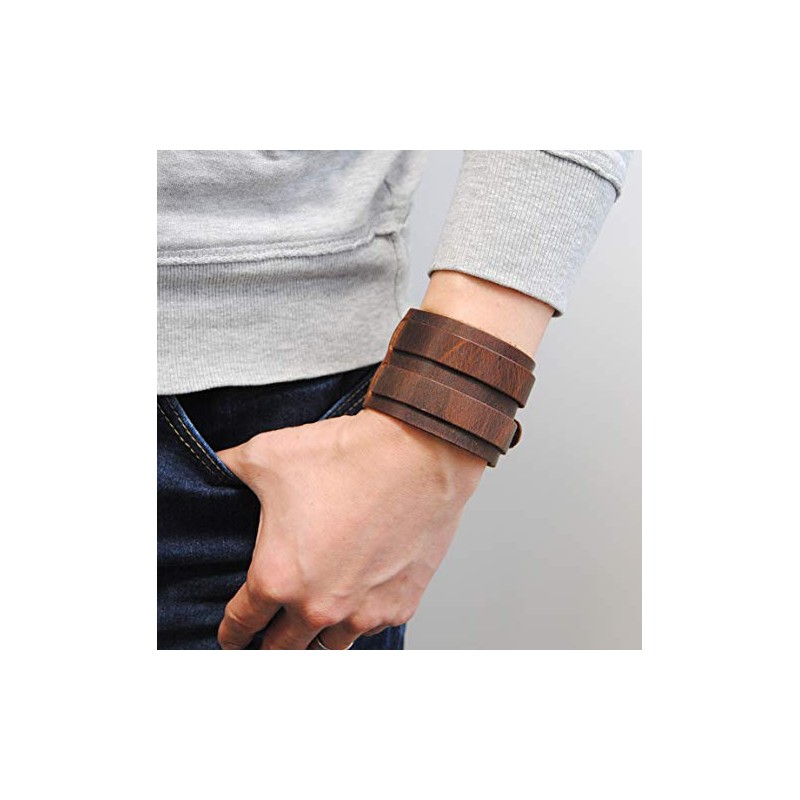 axy Broad Series LAB1-5! Genuine Leather Bracelet Surfer Bracelet for