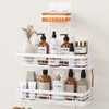 Orimade Adhesive Shower Caddy Soap Dish Holder Shelf with 5