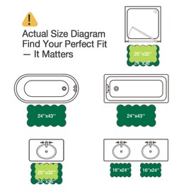 LUMI Bathroom Rugs Non Slip with Rubber Backing, Ultra Soft Bath Mat Absorbent, Machine Washable Modern Bath Rug Quick Dry for Shower Floor, Bathtub, Sink, 24x36, Black White Star