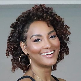 Roktress Jamaican Bounce Crochet Hair - 6inch T30 Wand Curl Crochet Braids Short Crochet Hair Wand Curl Synthetic Braiding Hair Extensions(6"6P,T30)