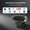 ceabulila 1080P 60FPS Streaming Webcam with Autofocus, Microphone, RGB Light