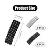 6 PCS Rhinestones Snap Hair Clips Exquisite Rectangular Hairpins Rhinestone