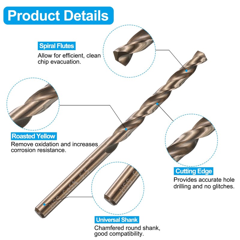 sourcing map Tap and Drill Bit Set, 2pcs 1/4-28 UNF