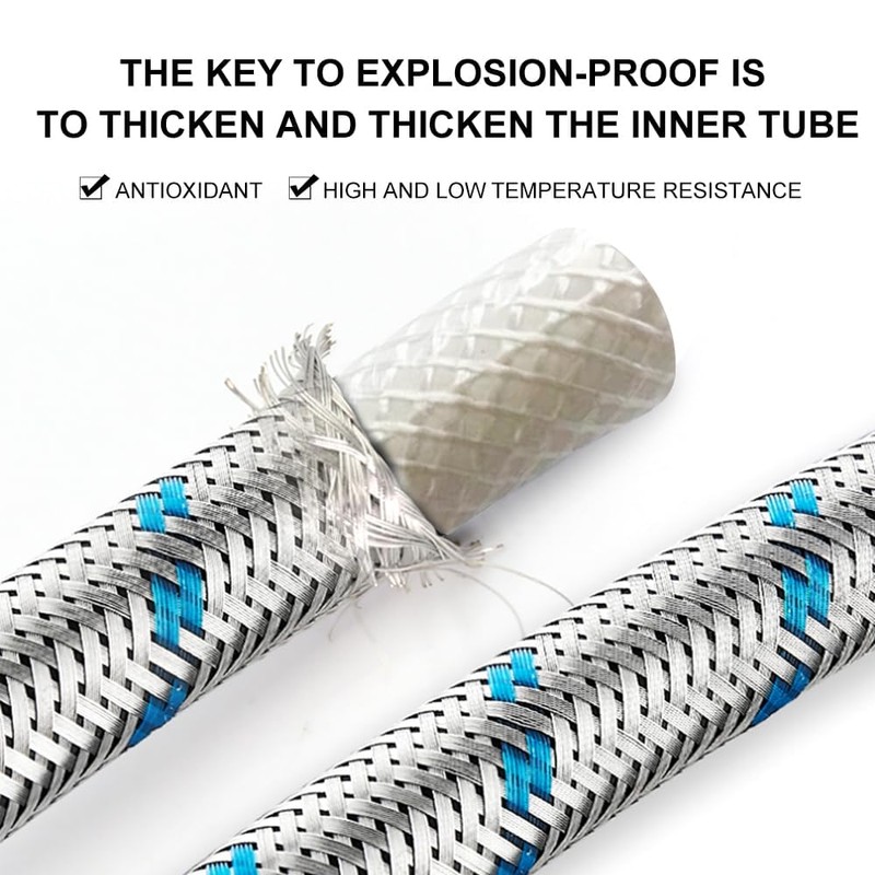 PLUMBINGMASTER 10FT Stainless Steel Washing Machine Hoses with 90 Degree