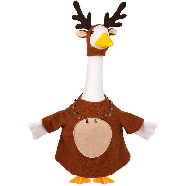 Aymolas Christmas Goose Outfit Reindeer Porch Goose Outfits Xmas Yard