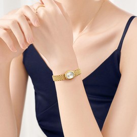BERNY Women Watches Ladies Watches Lady Watches Gold Ladies Watches Women Watches Women Quartz Watch Small Oval Design 3ATM Water Resistant with Convenient Adjustment Tool Included Japan Movement,