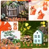 50 Pcs Mini Resin Squirrel Miniature Tiny Squirrel Figures Mini