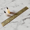 HTOH Brushed Gold Shower Drain 24 Inch, 304 Stainless Steel