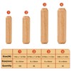 260 Pcs Wooden Dowel Pins 4 Sizes Fluted Wood Dowels