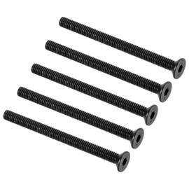 QUARKZMAN M4 x 50mm Hex Socket Flat Head Countersunk Screws x 20pcs 10.9 Alloy Steel Socket Head Cap Screws for Machinery and Furniture, [Black]