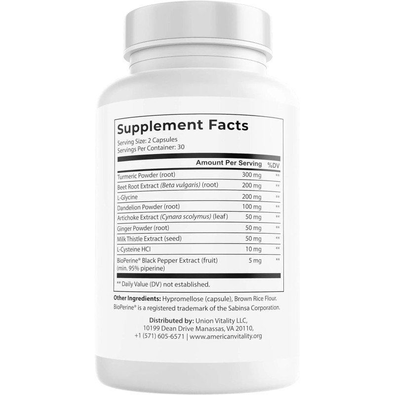 American Vitality Liver Nurture Liver Supplement Formula with Milk Thistle,