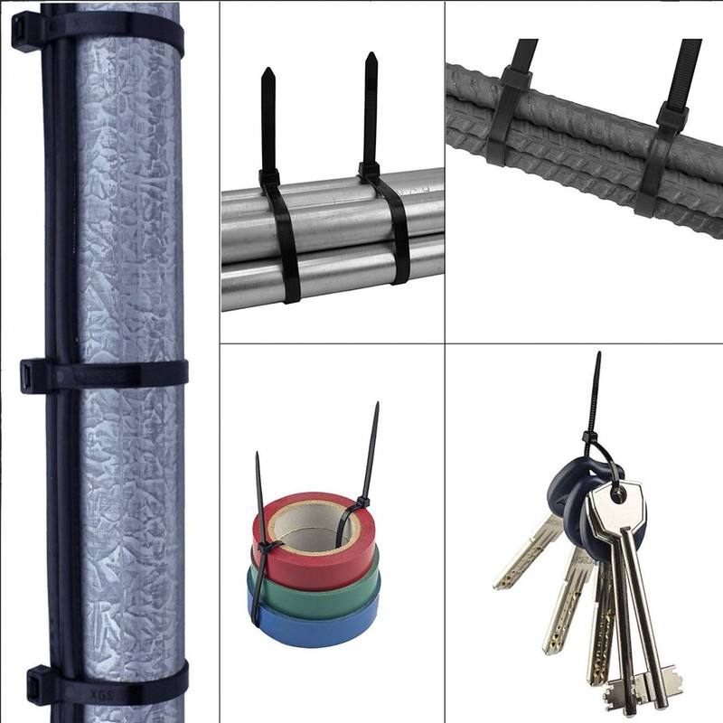 150 Combo Pack Self-Locking 6+8+12-Inch Nylon Cable Ties (Tie Wraps/Zip