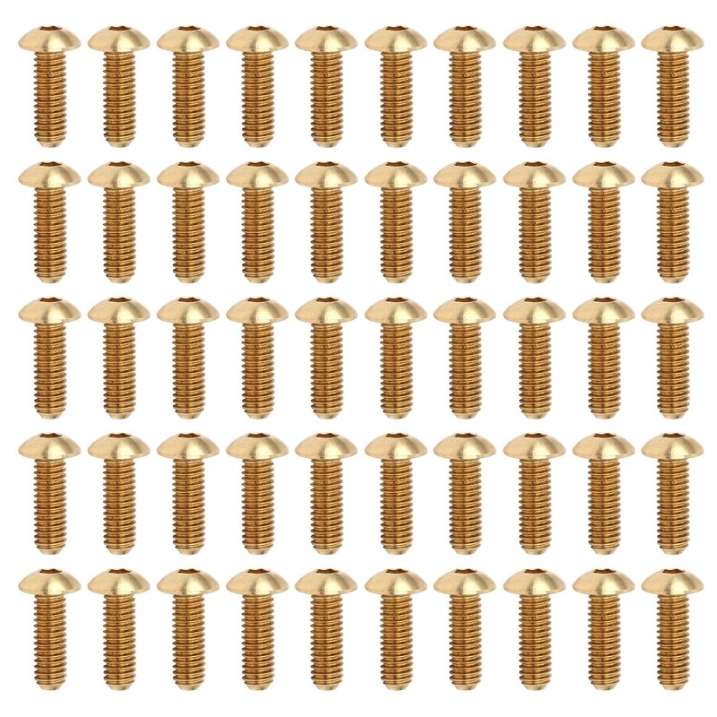 50Pcs Hex Socket Screws Half Round Head Pure Copper Hardware