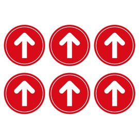 Dog Baggage Floor Guide Sticker Stickers Before Cash Arrow Guide For Stores Set of 6 Red Diameter 7.9 inches (200 mm)