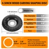 Wood Carving Disc 4.5 Inch,Wood Stump Grinder,Angle Grinding Wheel with