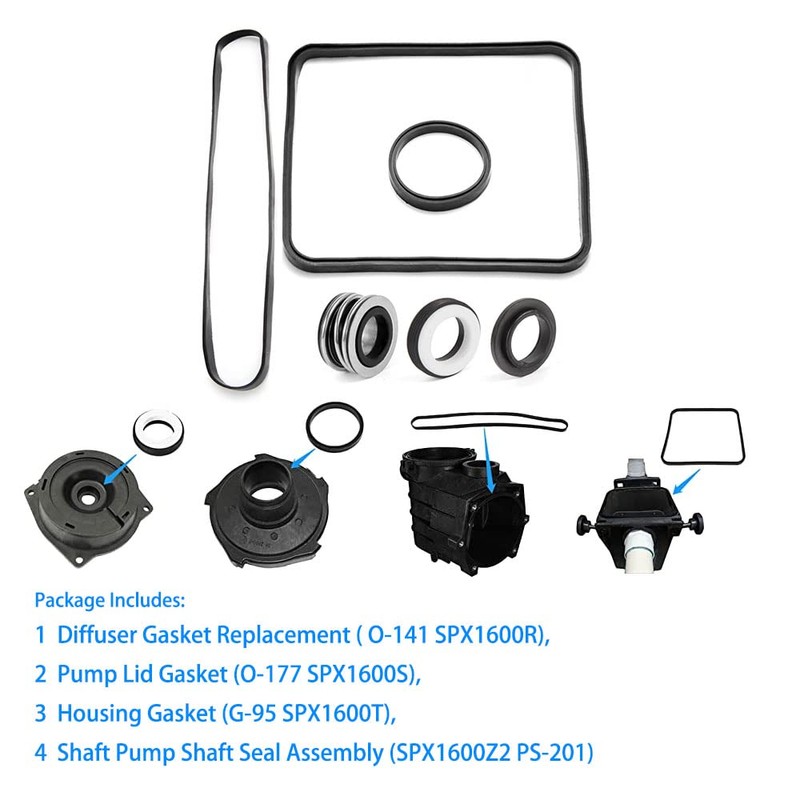 FELHOOD SP2600 Replacement Hayward Super Pump Seal Kit O-Ring Repair