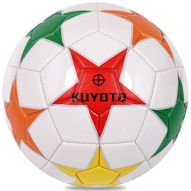 KUYOTQ Soccer Ball, 2026 Colorway Design Inspired by USA, Canada & Mexico, Thickened PU Cover, Soft Touch Wear-Resistant Surface, Nylon-Wound Bladder, Size 5 for Youth Adults